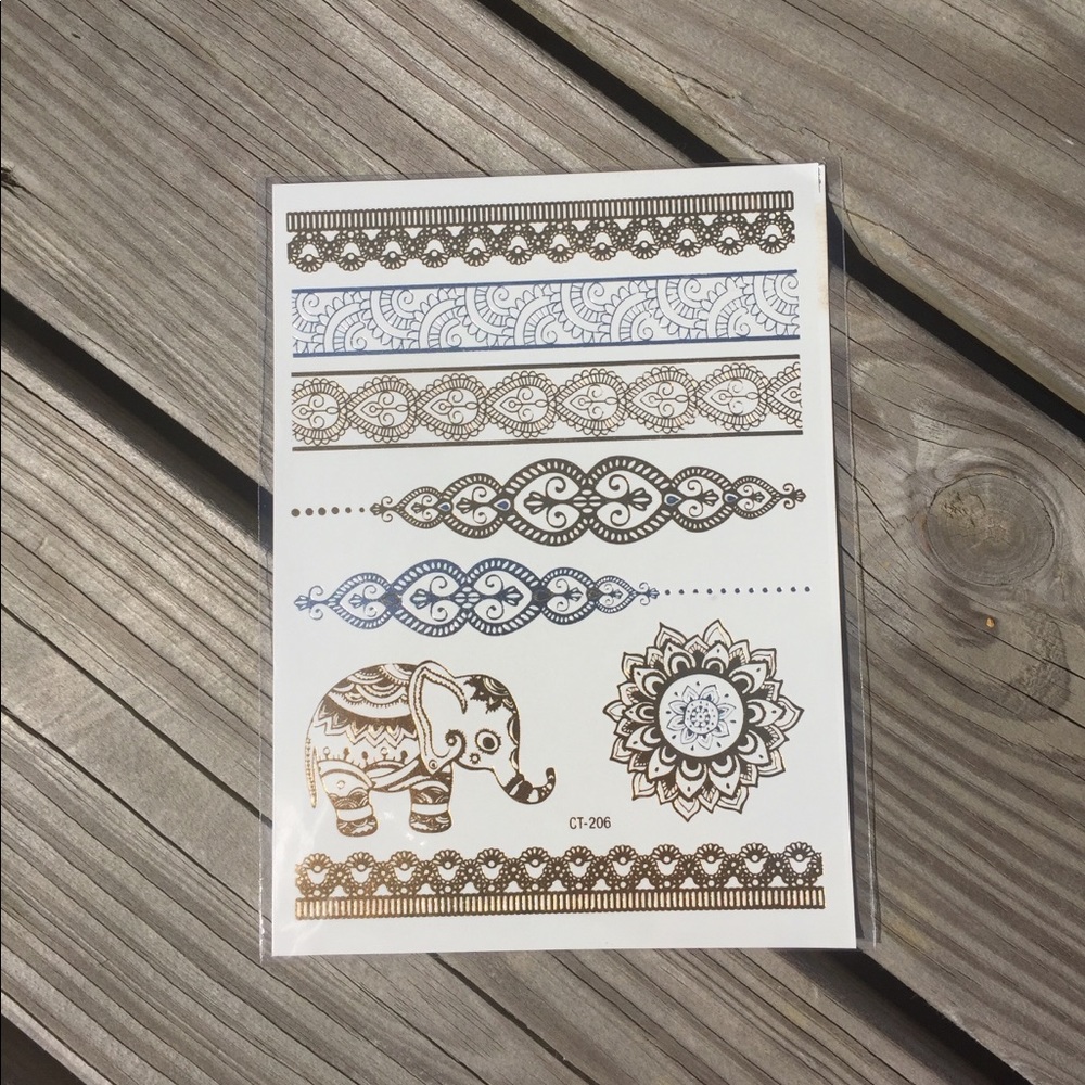 Gold and Silver Flash Tattoos - Picture 1 of 4